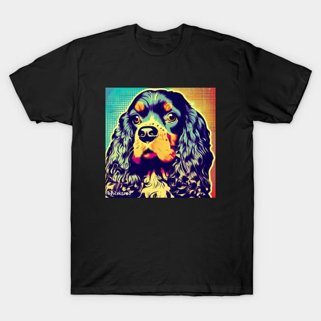 American Spaniel Pop Art T-Shirt by Sketchy